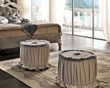 Traditional pouf ART IN SAINT PETERSBURG : PF005fabricroundbedroom