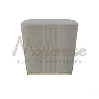 Contemporary pouf Diamond edgeleatherrectangularupholstered