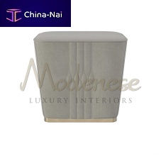 Contemporary pouf Diamond edgeleatherrectangularupholstered