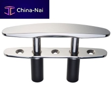 Boat deck cleat flatpolished stainless steel