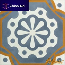 Shingle encaustic cement tile V20-006squarebluehandmade