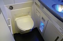 Economy class aircraft toilets B767