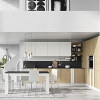 Contemporary kitchen QUADRApolymerlaminateisland