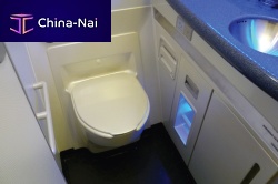 Economy class aircraft toilets B767