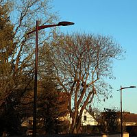 Urban lamp post DEIKOcontemporaryaluminumwith tempered glass diffuser