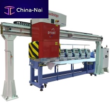 CO2 laser cutting machine LaserBridgetextilesheet metalPLC-controlled
