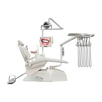 Dental unit with electro-mechanical chair EVERSUN S2300with adjustable headrestwith monitorwith hygiene system