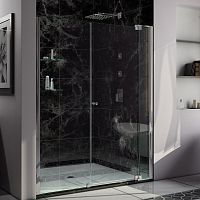 Pivoting shower screen ALLUREfor alcovestempered glass