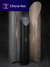 Contemporary light column MARTAconcretefluorescentindoor