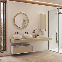 Countertop washbasin CHREA XLresinantibacterialdouble