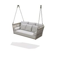Rope swing seat SIENNA CANASTAaluminumhangingwith removable cushion