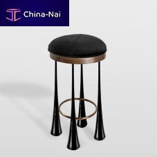 Unique design bar stool VASTO fabricbrass base4-legged