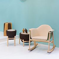 Contemporary armchair GAGOleatherwalnutash
