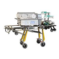 Neonatal transport incubator Baby Shuttleon casterswith ventilatorbattery-powered