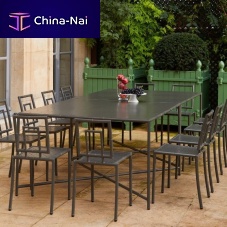 Traditional dining table SIAMsteelsteel baserectangular