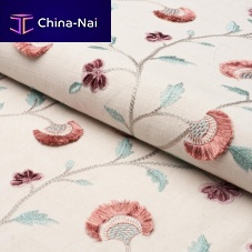 Upholstery fabric IYLA EMBROIDERY for curtainfloral patternlinen