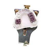 Fully-adjustable dental articulator Galetti brassaluminum