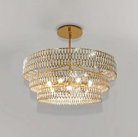Contemporary chandelier PETALglassbrassstainless steel