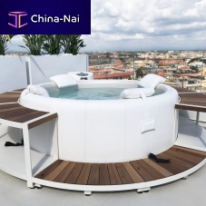 Mobile hot tub PORTICObuilt-inabove-groundround