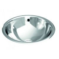 Built-in washbasin GW08 seriespolished stainless steelwithout holewith overflow