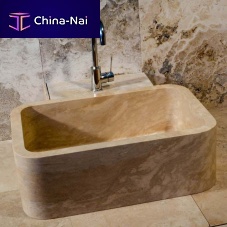 Countertop washbasin FARMtravertine1-holewithout overflow