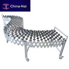 Skate wheel conveyor GRLhorizontalwith adjustable slopecurved