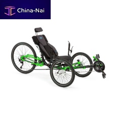 Crank-propelled recumbent trike ADVENTUREadultbluegreen