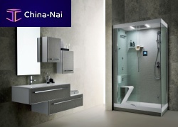 Contemporary bathroom LA PIETRA ORIENTEwoodenglass