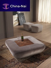 Contemporary pouf PO42 MORFEO fabricwoodensquare
