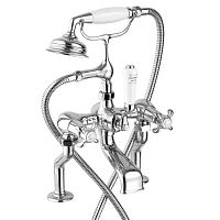 Double-handle shower mixer tap NGT1010Tfor bathtubdeck mountedchromed metal