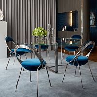 Contemporary chair MUSICO indoorfabricstainless steel