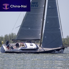Cruising-racing sailboat 42CS3-cabinwith bowsprittwin steering wheels