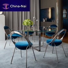 Contemporary chair MUSICO indoorfabricstainless steel