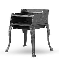 Charcoal barbecue free-standingcast iron