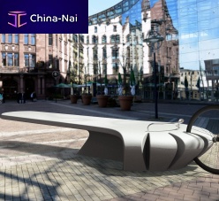 Floor-mounted bike rack GINGKOconcreteoriginal designhorizontal