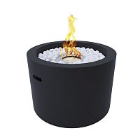 Bioethanol fire pit RODI stainless steelroundblack