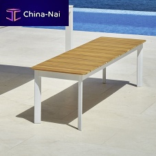 Contemporary garden bench SYSTEMteakfabricaluminum