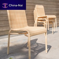 Contemporary garden chair TOBAGOoutdoorresin wickerlacquered aluminum base