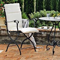 Traditional garden chair AURORAoutdoorwrought ironwrought iron base