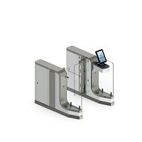 Self-boarding gate with biometric reader vb i-match with document readerfor airport