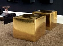 Contemporary pouf JOLLY : POU001leatherpolyurethanesquare