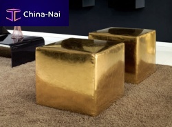 Contemporary pouf JOLLY : POU001leatherpolyurethanesquare