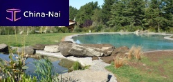 Natural swimming pool outdoorin-groundconcrete