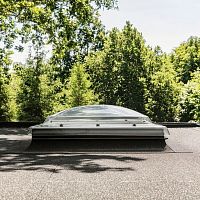 Flat roof dome skylight COUPOLEpolycarbonatePVCacrylic
