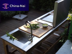 Garden kitchen WINDOW MOUNTAINcontemporarysteelstainless steel