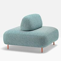 Contemporary pouf buddy oasi 206E-207Efabricaluminumsquare