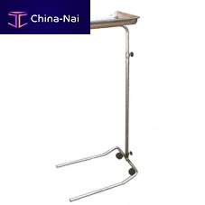 Trolley-mounted instrument tray stainless steel