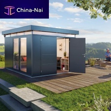 Galvanised steel garden shed CasaNovaextruded aluminumacrylic glasscontemporary