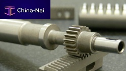 Straight-toothed rack and pinion shafted