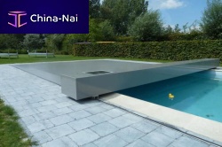 Flat swimming pool enclosure FOUR SEASONSaluminummotorized